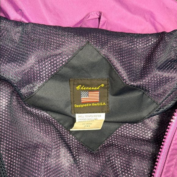 Purple Waterproof Raincoat with Hood and Graphic Detail - Picture 2 of 5